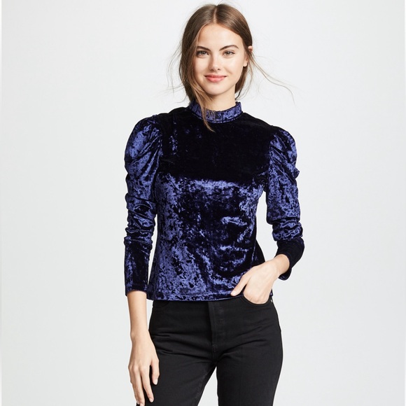 NWOT Endless Rose mock neck top in Navy. - Picture 3 of 10